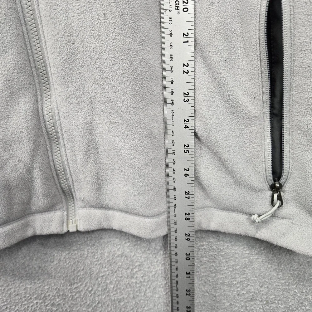 The North Face Men Jacket XL Gray Colorblock Fleece Logo Zipped Pockets Casual